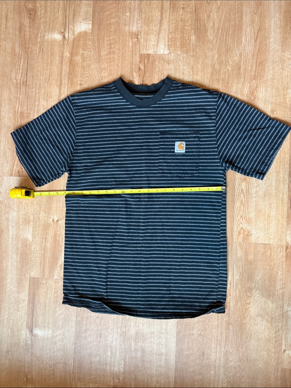Carhartt Black and Gray Striped Pocket Tee